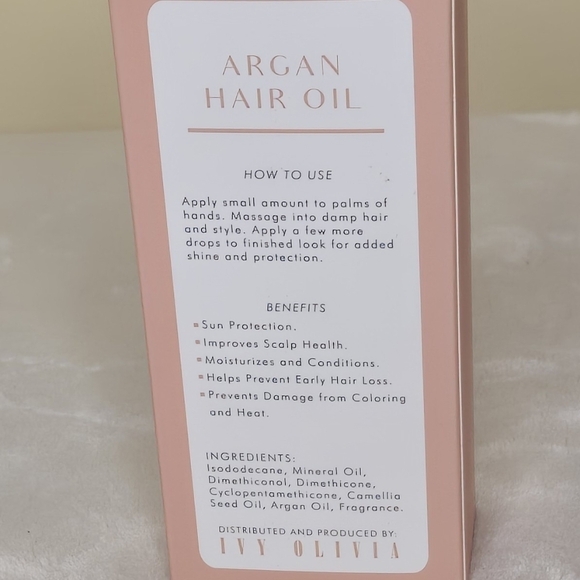 Ivy Olivia Moroccan Argan Hair Oil 3.4 oz/100 ml - Picture 10 of 10